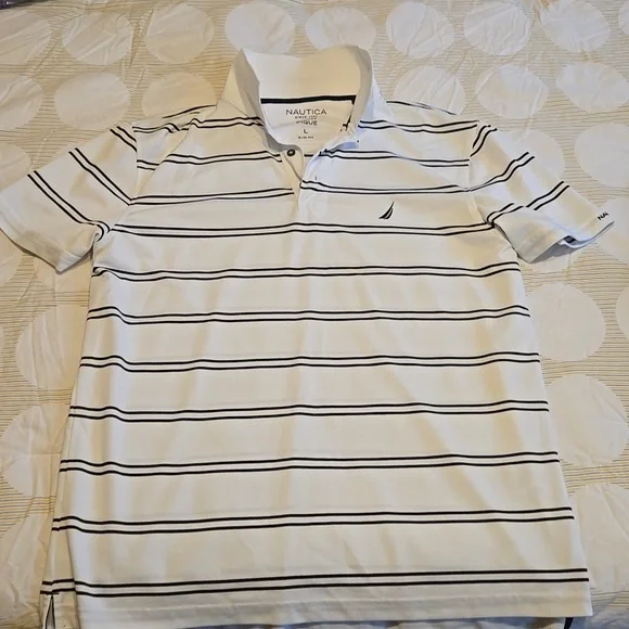 Nautical, tech pique, slim fit, thin mens polo - Picture 1 of 4